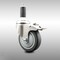 Service Caster 4 Inch 316SS Thermoplastic Rubber Swivel 1 Inch Stem Caster Lock Brake SCC SCC-SS316TTLEX20S414-TPRB-1 - alternate 1